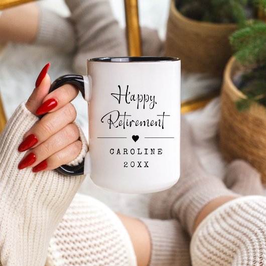 Lustiger Glücklicher Ruhestand & Herz Tasse
