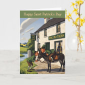 Lustiger glücklicher St. Patrick's Day Karte (Gelbe Blume)
