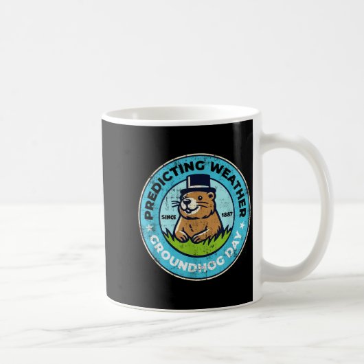 Lustiger glücklicher Tag des Murmeltieres 2. Febru Kaffeetasse (Rechts)