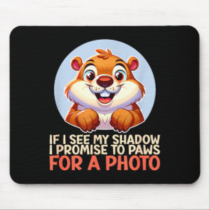 Lustiger glücklicher Tag des Murmeltieres 2. Febru Mousepad
