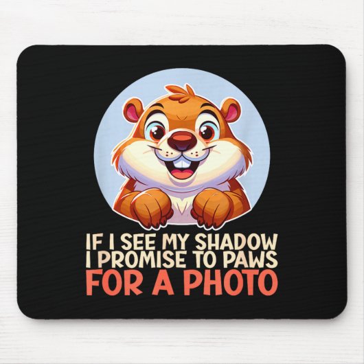 Lustiger glücklicher Tag des Murmeltieres 2. Febru Mousepad (Vorne)