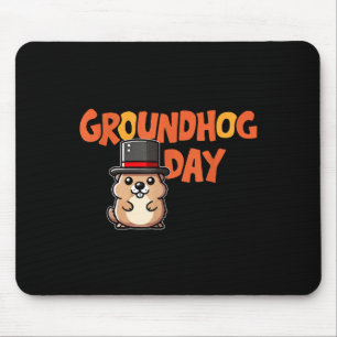Lustiger glücklicher Tag des Murmeltieres 2. Febru Mousepad