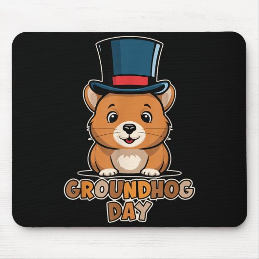 Lustiger glücklicher Tag des Murmeltieres 2. Febru Mousepad (Vorne)