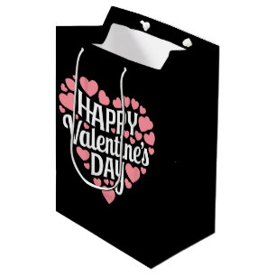 Lustiger glücklicher Valentinstag Herz Liebe Valen Mittlere Geschenktüte