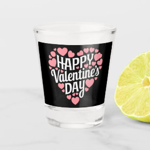 Lustiger glücklicher Valentinstag Herz Liebe Valen Schnapsglas