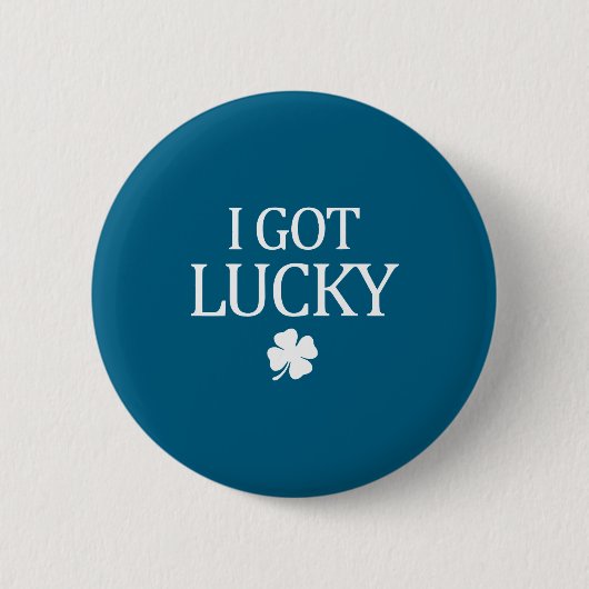 Lustiger Glücks-Kleeblatt St. Patrick's Day PaarLu Button (Vorderseite)