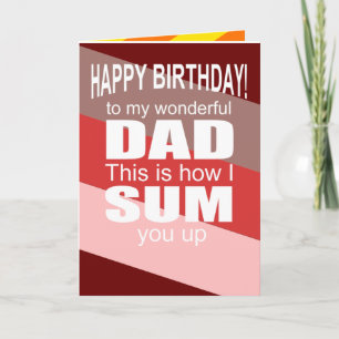 Lustiger Glückwunsch zum Geburtstag für den Vater Karte