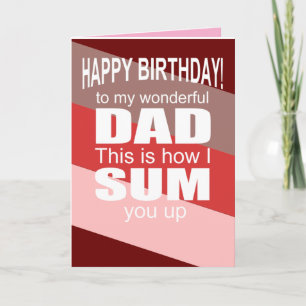 Lustiger Glückwunsch zum Geburtstag für den Vater Karte