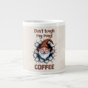 Lustiger Gnom-Kaffeebecher – „Fass meinen Becher n Jumbo-Tasse