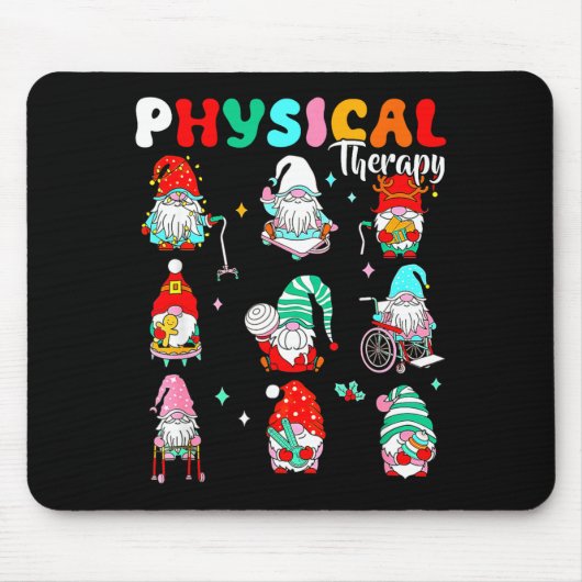 Lustiger Gnom Physiotherapie Pt Physiotherapeutin Mousepad (Vorne)
