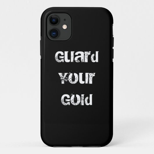 Lustiger Gold-Spruch Case-Mate iPhone Hülle (Rückseite)