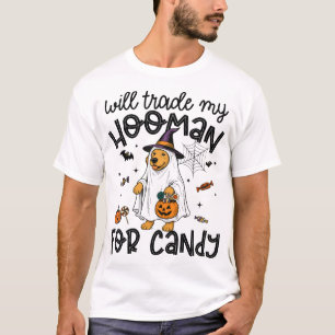 Lustiger Golden Retriever Halloween Geist Gruselig T-Shirt