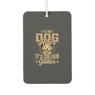 Lustiger Golden Retriever Hund Haar Glitter Autolufterfrischer