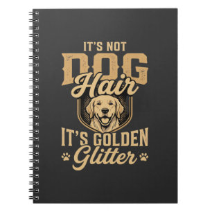Lustiger Golden Retriever Hund Haar Glitter Notizblock