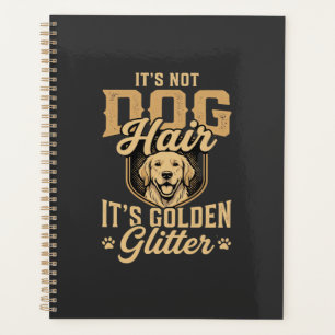 Lustiger Golden Retriever Hund Haar Glitter Planer