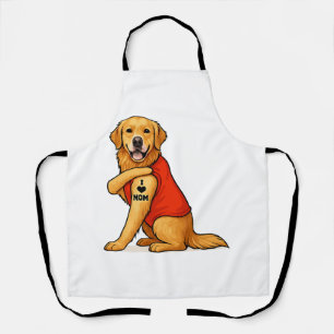 Lustiger Golden Retriever Hund Ich Liebe Mama Tatt Schürze