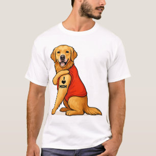 Lustiger Golden Retriever Hund Ich Liebe Mama Tatt T-Shirt