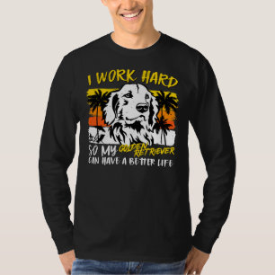 Lustiger Golden Retriever Hund Retro Vintage Sonne T-Shirt