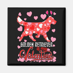 Lustiger Golden Retriever ist mein Valentinstag Hu Magnet