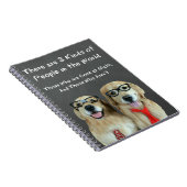 Lustiger golden retriever-Mathe-Witz Notizblock (Rechte Seite)