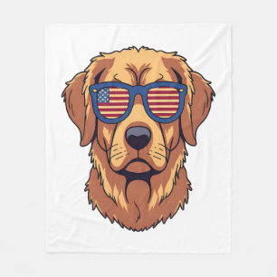 Lustiger Golden Retriever - USA Hunde Liebhaber Gr Fleecedecke