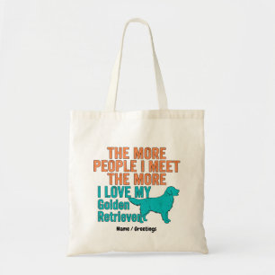 Lustiger Golden Retriever Vintage Grafikdesign Tragetasche