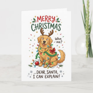 Lustiger Golden Retriever Weihnachten – Ich kann e Karte