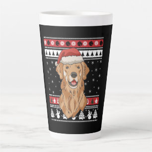 Lustiger Golden Retriever Weihnachten Milchtasse