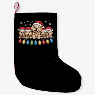 Lustiger Golden Retriever Weihnachts-Welpe Hund Kleiner Weihnachtsstrumpf