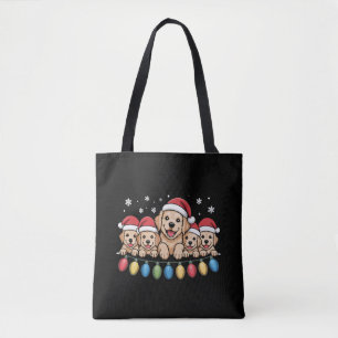 Lustiger Golden Retriever Weihnachts-Welpe Hund  Tasche
