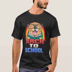 Lustiger Golden Retriever Zurück zur Schule Hund l T-Shirt