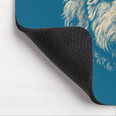 Lustiger Goldendoodle-Meme Hund raucht Zigarette Mousepad (Ecke)