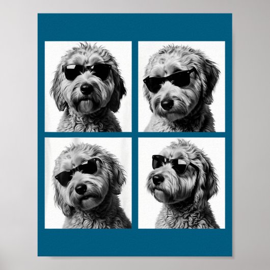Lustiger Goldendoodle-Meme Süße Doodle-Fotobooth Poster (Vorne)