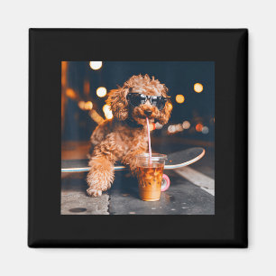 Lustiger Goldendoodle-Tier-Meme, der eisgekühlten Magnet