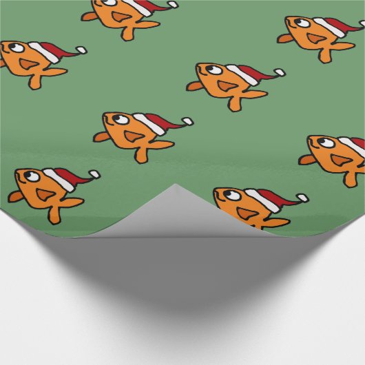 Lustiger Goldfish in der Geschenkpapier (Ecke)