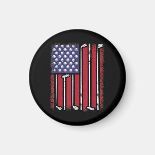 Lustiger Golf Amerikanischer Flagge Golfspieler Vi Magnet