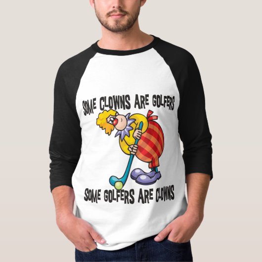 Lustiger Golf-Clown-Golf spielender T - Shirt (Vorderseite)