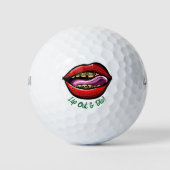 Lustiger Golf Ehemann Trash Talk Lippe raus und st Golfball (Vorderseite)