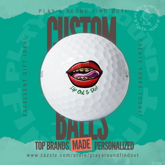 Lustiger Golf Ehemann Trash Talk Lippe raus und st Golfball