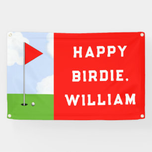 Lustiger Golf-Geburtstag Banner
