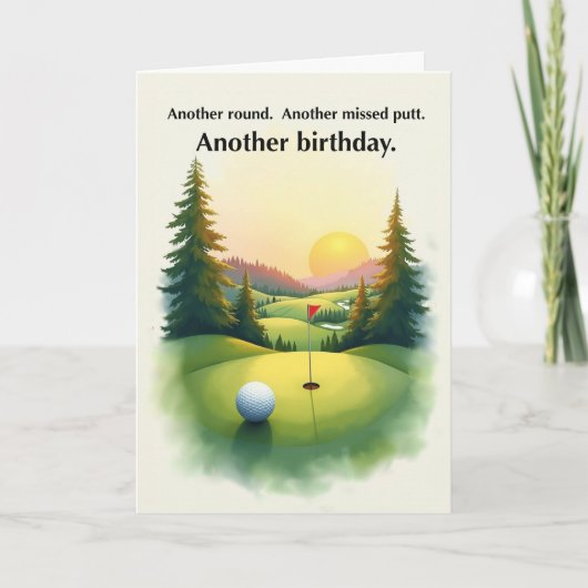 Lustiger Golf-Geburtstag Ein Weiterer Verfehlter P Karte (Vorderseite)