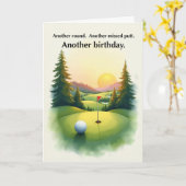 Lustiger Golf-Geburtstag Ein Weiterer Verfehlter P Karte (Gelbe Blume)