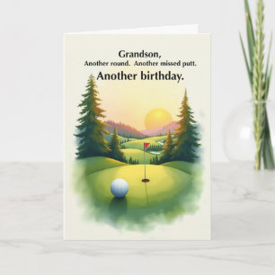 Lustiger Golf-Geburtstag Enkel Verpasster Putt Hum Karte