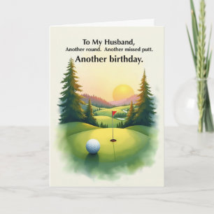 Lustiger Golf-Geburtstag für Ehemänner Verpasster  Karte