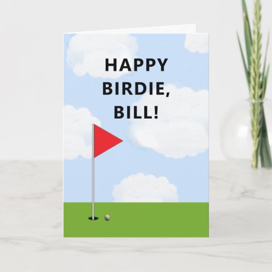 Lustiger Golf-Geburtstag Karte (Vorderseite)