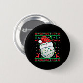 Lustiger Golf hässlicher Weihnachtspullover Damen Button (Vorne & Hinten)