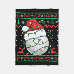 Lustiger Golf hässlicher Weihnachtspullover Damen Fleecedecke