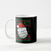 Lustiger Golf hässlicher Weihnachtspullover Damen Kaffeetasse (Links)