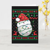 Lustiger Golf hässlicher Weihnachtspullover Damen Karte (Gelbe Blume)