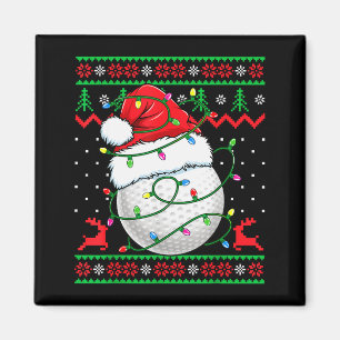 Lustiger Golf hässlicher Weihnachtspullover Damen Magnet